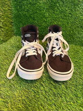 Vans Kids SK-8 Black High-Top Rose Floral Sneakers with White Laces 13 c
